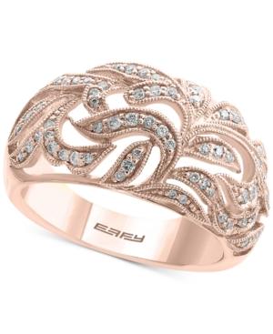 Pave Rose By Effy Diamond Ring (1/3 Ct. T.w.) In 14k Rose Gold