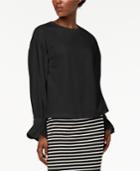 Olivia & Grace French Terry Smocked-sleeve Top