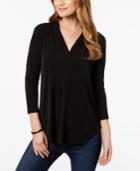 Charter Club 3/4-sleeve Top, Created For Macy's