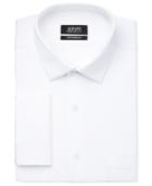 Alfani Men's Performance White Texture Stripe French Cuff Dress Shirt, Only At Macy's