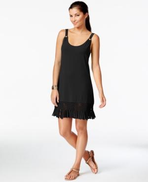 Dotti Fringe-trim Hardware Dress Cover-up Women's Swimsuit