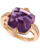Le Vian Chocolatier Grape Amethyst (7-9/10 Ct. T.w.) And Diamond (1/3 Ct. T.w.) Ring In 14k Rose Gold