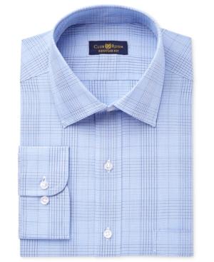 Club Room Men's Classic/regular Fit Wrinkle Resistant Dress Shirt, Only At Macy's