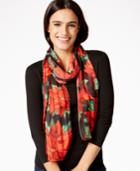 Collection Xiix Classic Poinsettia Oblong Scarf