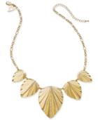 Thalia Sodi Gold-tone Palm Leaf Statement Necklace, 17 + 3 Extension, Created For Macy's