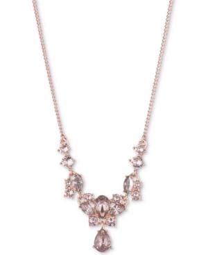 Givenchy Rose Gold-tone Crystal 19 Statement Necklace