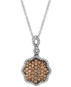 Le Vian Chocolatier Diamond Pave 18 Pendant Necklace (3/4 Ct. T.w.) In 14k White Gold