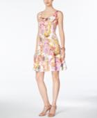 Nine West Sleeveless Floral-print A-line Dress