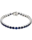 Sapphire Tennis Bracelet (17 Ct. T.w.) In Sterling Silver, Created For Macy's