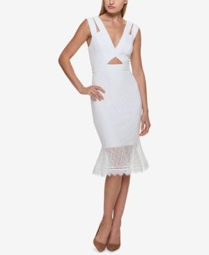 Guess Lace Cutout Midi Dress