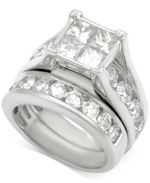 Diamond Channel-set Bridal Set (5 Ct. T.w.) In 14k White Gold
