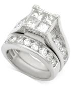 Diamond Channel-set Bridal Set (5 Ct. T.w.) In 14k White Gold