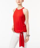 Inc International Concepts Tie-front Halter Top, Only At Macy's