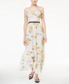 Disney Beauty And The Beast Juniors' Printed Ruffled Maxi Dress