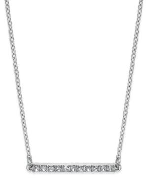 Inc International Concepts Silver-tone Pave Bar Pendant Necklace, Only At Macy's