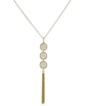 Inc International Concepts Pave Filigree Discs Tassel Pendant Necklace, Only At Macy's