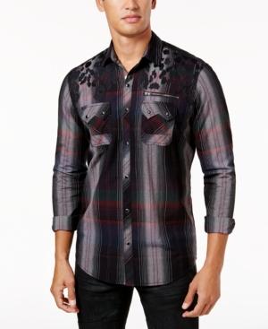 Inc International Concepts Men's Mixed-print Shirt, Created For Macy's