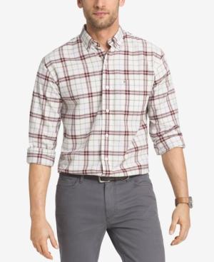 Izod Men's Plaid Long-sleeve Shirt