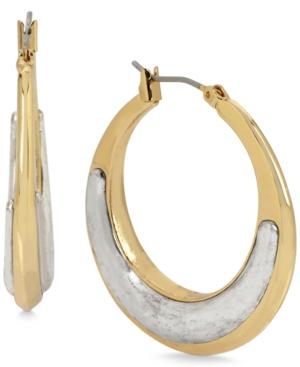 Robert Lee Morris Soho Two-tone Sculptural Hoop Earrings