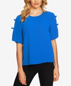 Cece Split-sleeve Crepe Top