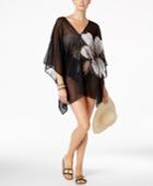 Carmen Marc Valvo Floral-print Chiffon Cover-up Women's Swimsuit