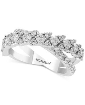 Effy Diamond Crisscross Ring (1-1/4 Ct. T.w.) Ring In 14k White Gold