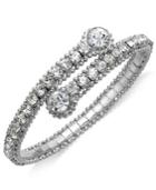 Abs By Allen Schwartz Bracelet, Hematite-tone Glass Crystal Coil Bangle