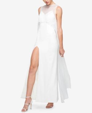 Fame And Partners Chiffon Overlay Cape Dress