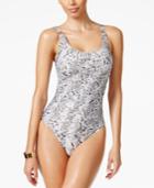 Calvin Klein Black Viper Starburst One-piece Swimsuit Women's Swimsuit