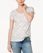Maison Jules Cotton Star-print Top, Created For Macy's