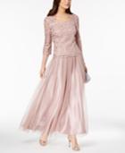 Alex Evenings 2-pc. Embroidered Gown
