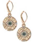 Lonna & Lilly Gold-tone Evil-eye Crystal Drop Earrings