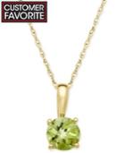 Peridot Pendant Necklace In 14k Gold (5/8 Ct. T.w.)