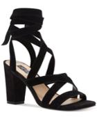 Inc International Concepts Kailey Lace-up Block-heel Sandals, Created For Macy's Women's Shoes