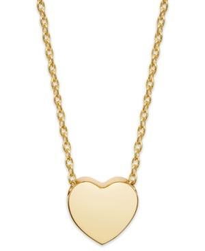 Studio Silver 18k Gold Over Sterling Silver Heart Pendant Necklace