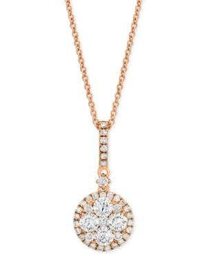 Le Vian Vanilla Diamond Circle Pendant Necklace (5/8 Ct. T.w.) In 14k Rose Gold