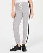 Planet Gold Juniors' Striped Lace-up Jogger Pants