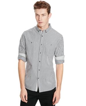 Kenneth Cole Reaction Long Sleeve Two-pocket Check Shirt