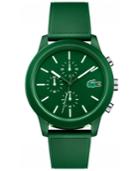Lacoste Men's Chronograph 12.12 Green Silicone Strap Watch 44mm
