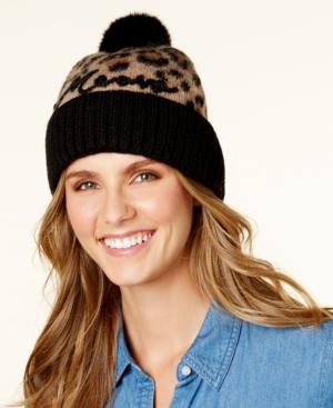 Kate Spade New York Brushed Leopard Print Beanie