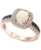 Effy Opal (1-1/6 Ct. T.w.) & Diamond (3/8 Ct. T.w.) Ring In 14k Rose Gold