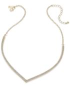Inc International Concepts Gold-tone Pave Point Collar Necklace, Only At Macy's