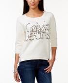 Calvin Klein Jeans Graphic-logo Crew-neck Sweater