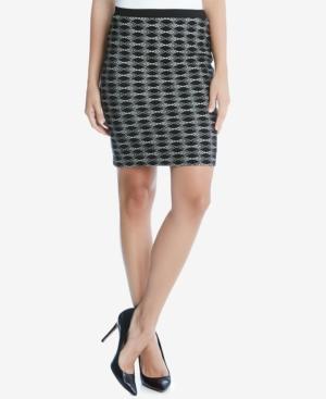 Karen Kane Jacquard Pencil Skirt