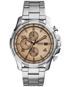 Fossil Men's Chronograph Dean Stainless Steel Bracelet Watch 45mm Fs5163