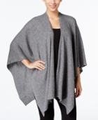 Eileen Fisher Open-front Wool-blend Poncho
