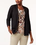 Alfred Dunner Jungle Love Layered-look Cardigan