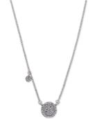 Inc International Concepts Silver-tone Small And Large Pave Disc Pendant Necklace, Only At Macy's