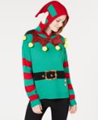Hooked Up By Iot Juniors' Hooded Elf Sweater