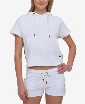 Tommy Hilfiger Cropped Short-sleeve Hoodie, Created For Macy's
